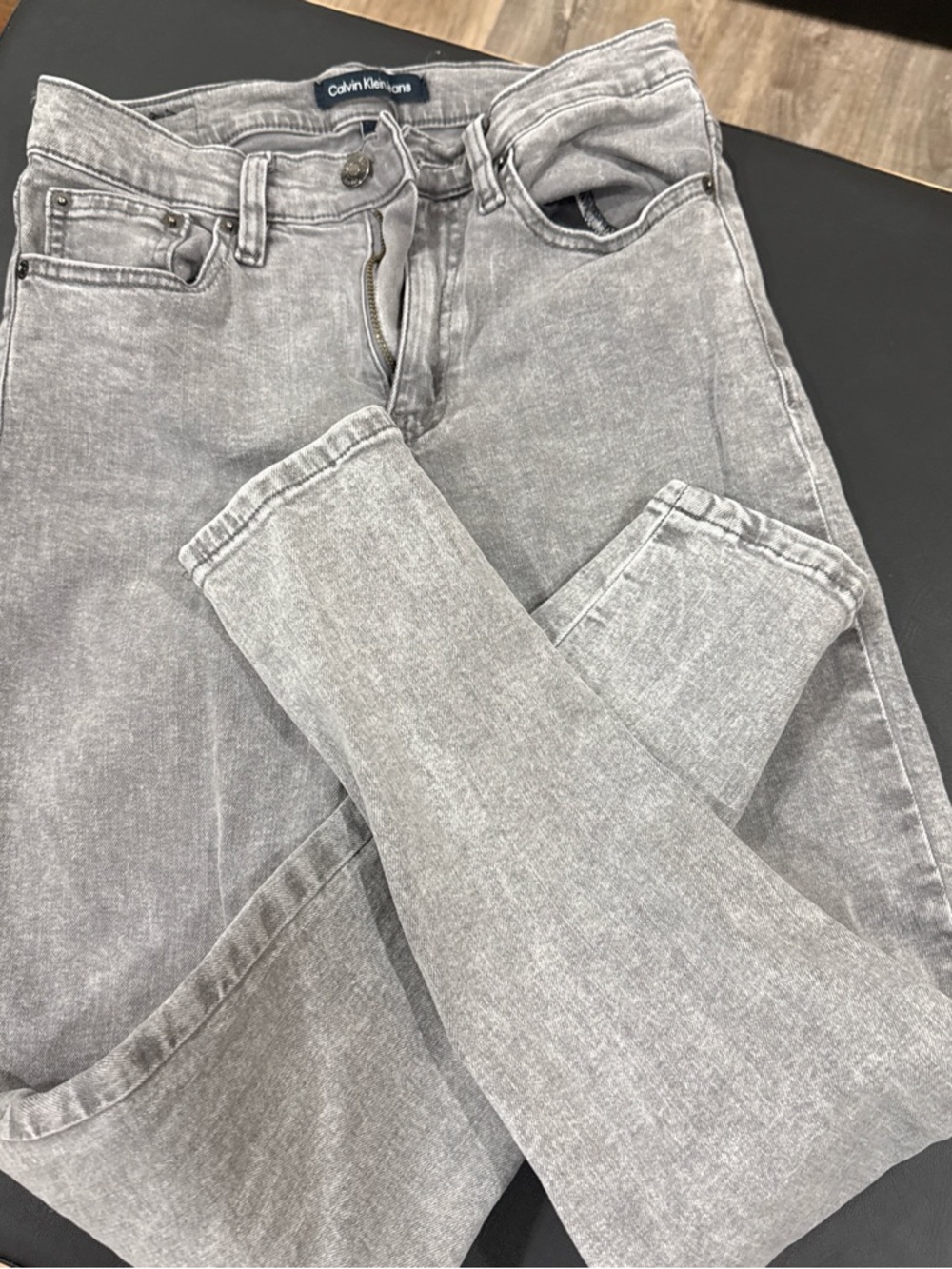 Calvin Klein Jeans Men's Slim Gray Washed Denim